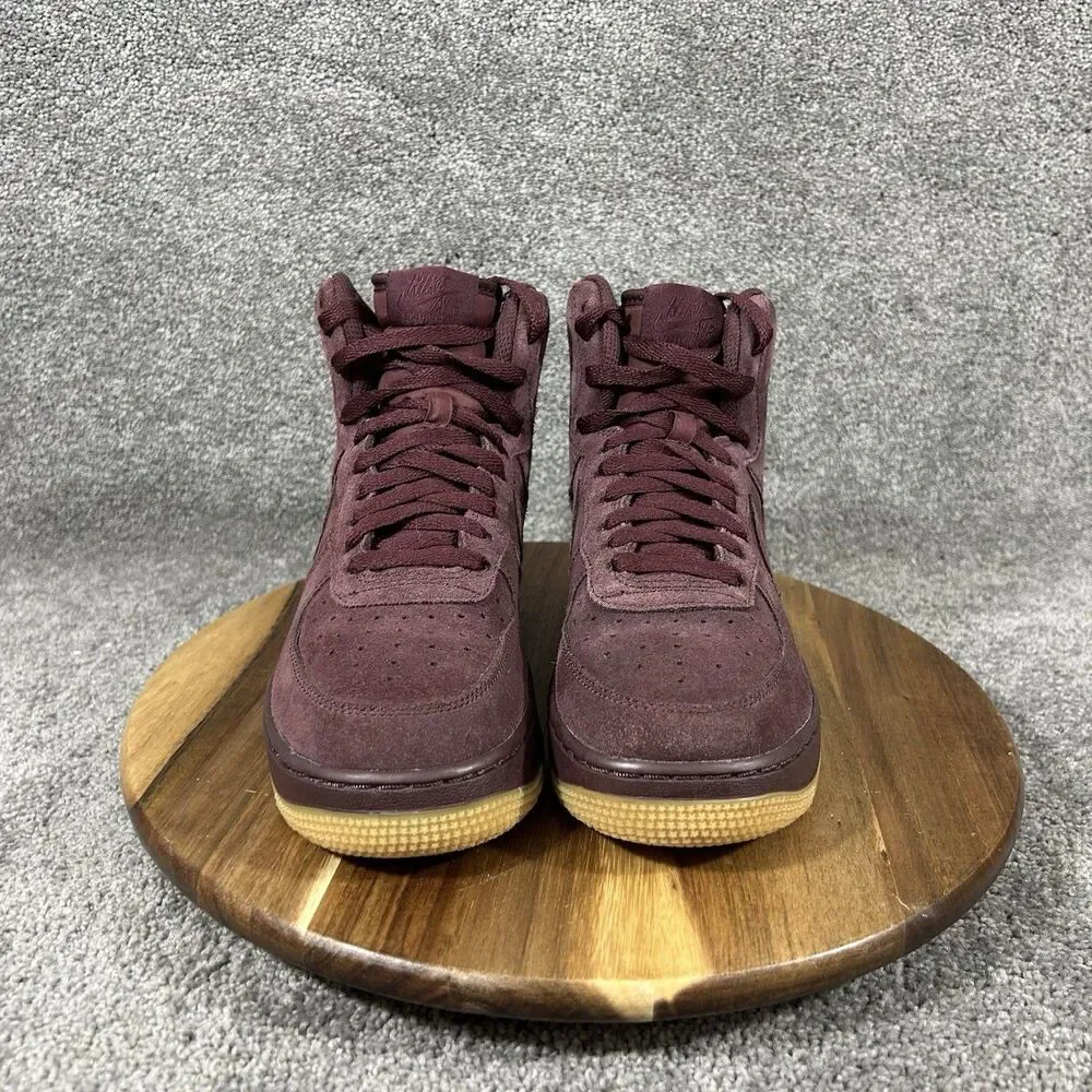 Nike Air Force 1 High LV8 AF1 GS 807617-600 Kids Sz 6Y Burgundy Crush Shoes Used